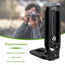 ZODUCT HOT-L Type Quick Release Vertical Plat 1/4 Horizontal Universal Plat stabilizer Dual Camera L Bracket Plat for DSLR SLR Video Shooting Compatible with Nikon, Canon, DJI, Tripod and Monopod image 3