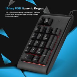ciglow USB Numeric Keypad,19-Key RGB USB Numeric Keypad Mechanical Touch Feeling 10 Million Clicks Number Pad for Microsoft, Android, iMac Systems image 4
