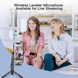 Leettus 2pcs Lavalier Wireless Microphone for iPhone iPad, Wireless Microphone for Video Recording, Game Live Streaming, Interviews, YouTube, TikTok, Vlog image 5