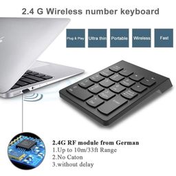 Vyar 2.4 GHz Wireless Numeric Keypad, Slim Mini Number Pad Keyboard for Laptop PC Notebook Desktop, Black image 3
