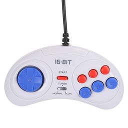 Shanrya Gamepad, Turbo Function Design Game Console White Classic Appearance with Comfortable Hand Feeling for Sega image 3