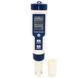 5 in 1 TDS/EC/PH/Salinity/Temperature Meter Digital Water Quality Monitor Tester for Pools Drinking Water Aquariums (No Backlight) image 1