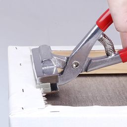 YCDC Alloy Canvas Pliers, 4.7inch Super Wide Jaw Art Tool, Canvas Stretching Helper, for Canvas Stretcher Bars, Stretching Canvas, with Red Padded Handle, Especially fits 20inch/24inch Canvas image 5