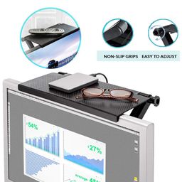 GLIVE (LABEL) Desktop Organizer Shelf TV Screen Top Storage Shelf Computer Display Storage Desk,Home Office Desktop Organizer Shelf image 3