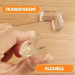 Urbanic HOMEESENTIA Silicone Corner Protectors for Sharp Edges Transparent Table & Furniture Edge Guards, Baby Proofing Bed & Table Corners - Pack of 8 image 2