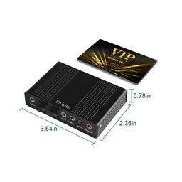 VAlinks USB 2.0 External Sound Card 6 Channel 5.1 Surround Optical S/PDIF Audio Sound Card Adapter for PC Laptop Recording Compatible with Windows 10/8 / 7/ XP image 5