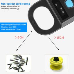 cuifati Animal Tag Reader, Pet Microchip Reader Scanner, Universal RFID Reader, Supports for EMID/FDX‑B / ISO1784/85(black) image 3