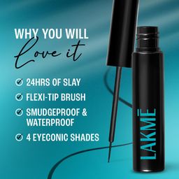 lakmé Lakme 9 to 5 Eyeconic Liquid Eyeliner Matte Finish, Waterproof, Smudgeproof 24 Hrs,Blue, 4.5 ml image 5