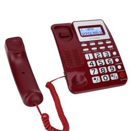 GOWENIC Corded Telephone Landline Telephone with Speaker Voice Recorder, Caller ID Display, Big Buttons, Mute Mode, Dual Interface, Calculator Function, Wired Telephone for Home/Hotel/Office (red) image 3