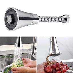 WE-CEF Kitchen Faucet Head Replacement, Kitchen Sink Faucet Parts, Pull Down Faucet Sprayer Head Nozzle, Stream Spray and Pause Mode Can Rotate 360°(Faucet with Nozzle, Set of 1) image 4