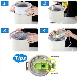ubervia Soft Serve Ice Cream Machine, Home DIY KitAutomatic Mini Fruit Healthy, Simple One Push Operation 20 image 4
