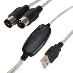 byged MIDI Cord, LED Indicator MIDI Cable Converter Easy to Use USB for PC image 2