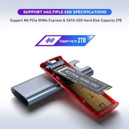 generic Care CASE® M2 SSD Case M.2 to USB 3.1 Gen 2 10Gbps Nvme SSD Enclosure for Nvme PCIE M Key/(B+M) Key SSD Hard Disk Box M.2 Adapter Reader. image 5