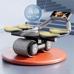 PIKFOS Automatic Rebound Ab Abdominal Exercise Roller Wheel, Ab Roller Wheel with Knee Mat, Ab Workout Equipment, Smooth Rebound, Fitness Home Gym Exercise Tool for Abs, Core,Four Elbow image 2