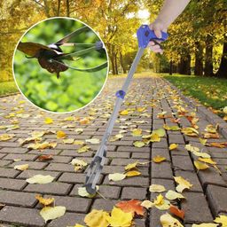 EVTSCAN Garbage Picker Folding Trash Grabber for Garden Leaves Waste Pick Up(Blue) image 4
