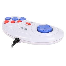 Shanrya Gamepad, Turbo Function Design Game Console White Classic Appearance with Comfortable Hand Feeling for Sega image 2