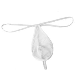 redweds fashion Men Polyester & Spandex New Unique G-Strings Pouch Thong (White) image 2