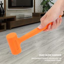 Practical PVC Rubber Soft Face Dead Blow Hammer Installing Tool(Orange)(0.5LB) image 4