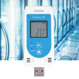 cigemay Temperature and Humidity Data Logger, PDF GSP Recorder LCD Waterproof Wide Measuring Range for Cold Chain for Warehouse Management for Logistics Transportation image 2