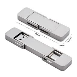 CHUCHENG 128GB USB A 3.2 Gen2 External Solid State Drive, Up to 550MB/s for Data Storage,Dual-Port Stick Design with Type-C&USB-A Expansion of Storage for iPhone 15/16 /Android/PC/Mac/Laptop image 2