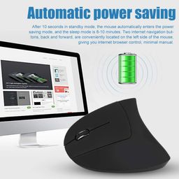 MICROWARE Ergonomic Mouse, Adjustable DPI Left-Handed 2.4GHz Ergonomic Wireless Power-Saving Ergonomic Vertical Optical Mouse with Nano USB Receiver, for PC Computer Laptop Macbooks, etc image 5