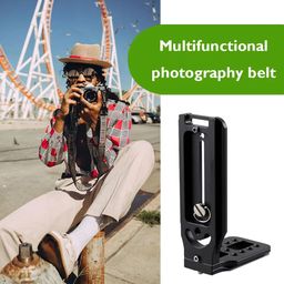 ZODUCT HOT-L Type Quick Release Vertical Plat 1/4 Horizontal Universal Plat stabilizer Dual Camera L Bracket Plat for DSLR SLR Video Shooting Compatible with Nikon, Canon, DJI, Tripod and Monopod image 4