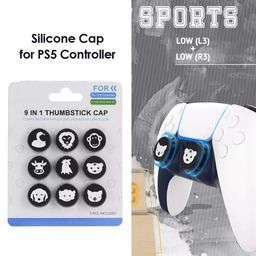 Porro Fino 9 Pieces Replacement Thumb Grips Caps Cover Silicone Luminous Analog Controller Joystick Thumb Stick Cap, Compatible with PS5 PS4 PS3 PS2 Xbox 360 Xbox One Controllers image 4