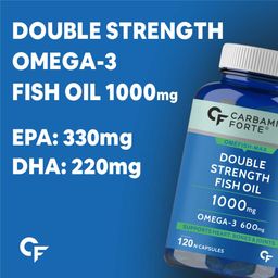 Carbamide Forte Double Strength Fish Oil 1000mg with Omega 3 600mg -120 Capsules, 250 grams image 5