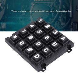 umiway MCU Board Array Switch Tactile Keypad, Convenient Big Keypad for MCU Small Size Durable with Four Mounting Holes for Industry image 2