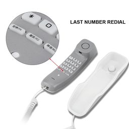 tihebeyan Expandable Corded Telephone, Last Number Redial Phone Pause and Mute Function Trimline Corded Phone Noise Cancelling Telephone for Home School Office Kitchen(White) image 3