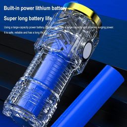 Evolluxi 4 Mode Led Torch Lights Rechargeable Emergency Light Multifunctional Portable Flashlight High Power Long Distance Beam Range Car Rescue Torch with Hammer Window Glass image 3