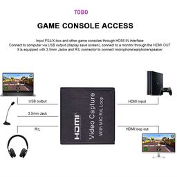 BigPlayer HDMI to USB 2.0 Video Capture Board Game Record Live Streaming Broadcast Local Loop Output for PS4 Game Recording Device for YouTube Live Streaming (USB-2.0 Loop) (MST-1466) image 5