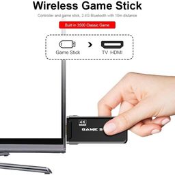 New World Wireless Video Games for tv Gaming Retro Gaming Console with Game Stick 1080p Plug & Play TV Video Game Set for 2 Player with 9Emulator for Kids & Old School Station Video Game image 3