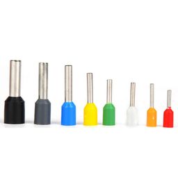 400 Pcs Insulated Crimp Terminal,8 Kind Tin Plated Copper with PVC Insulator Pin End Terminal Kit Butt Fork Wire Connectors image 2