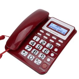 GOWENIC Corded Telephone Landline Telephone with Speaker Voice Recorder, Caller ID Display, Big Buttons, Mute Mode, Dual Interface, Calculator Function, Wired Telephone for Home/Hotel/Office (red) image 2