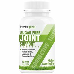 herbagenix Joint Support Supplement Collagen Type 2 With Glucosamine, Chondroitin, MSM, Boswellia, Vitamin C, And Hyaluronic Acid Supplements For Joints Mobility & Lubrication-60 Tablets (Pack 1) image 1