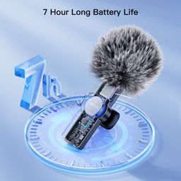 Leettus 2pcs Lavalier Wireless Microphone for iPhone iPad, Wireless Microphone for Video Recording, Game Live Streaming, Interviews, YouTube, TikTok, Vlog image 3