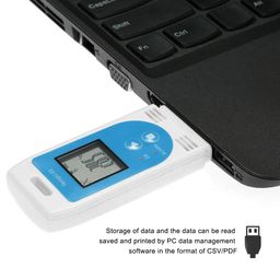 cigemay Temperature and Humidity Data Logger, PDF GSP Recorder LCD Waterproof Wide Measuring Range for Cold Chain for Warehouse Management for Logistics Transportation image 5