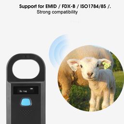 cuifati Animal Tag Reader, Pet Microchip Reader Scanner, Universal RFID Reader, Supports for EMID/FDX‑B / ISO1784/85(black) image 4