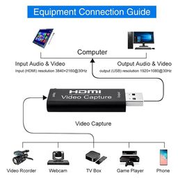 Capture Card, AplinK HDMI to USB 2.0 Video Capture Device, 1080P HD 30fps Broadcast Live and Record Video Audio Grabber for Gaming, Streaming, Teaching, Video Conference image 4
