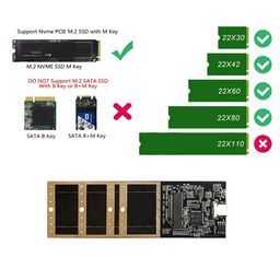 AMAIRIYCA NVME to USB3.1 Type-C GEN2 10GBPS Enclosure M.2 PCI-E SSD Hard Disk External Drive Box M.2 M-Key SSD to USB-C Adapter image 5