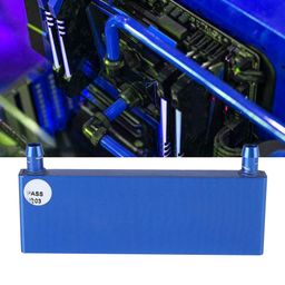 shanrya Water Cooling Block, High Performance Practical Water Cooling Block Radiator, 1.5 * 4.7 * 0.4 Inch for Computer CPU Water Industrial Inverter Drive image 5