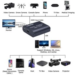 Microware Video Capture Card, HDMI Video Game Converter with Loop Out, HDMI to USB Capture Device Support Full HD 1080P Video for Gaming, Streaming, Teaching, Video Conference, Live Broadcasting image 4