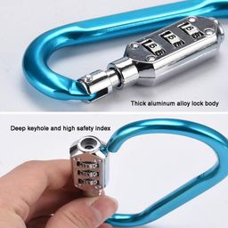 prostuff.in Prostuff.in® Secure 3-Digit Combination Lock Durable Metal Padlock for Luggage, Backpacks & Suitcases - Easy Reset Code, Portable Design Outdoor Firm Durable Locks Multicolour 1 Pcs image 4