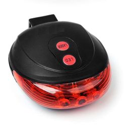 Inditradition Bicycle Laser Tail Light | Inbuilt 2 Laser & 5 LEDs, Multi-functional 7 Modes (Red) image 1