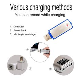 tiwcem High Definition USB Voice Recorder & Audio Recorder Device | 8gb Inbuilt Memory Pen Drive Voice Recorder(Silver) image 3
