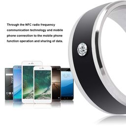 Smart Ring, Nfc Unisex Adult Multi-Function Smart Rings Magic Wearable Device Universal For Mobile Phone, Connecte To The Mobile Phone Function Operation And Sharing Of Data(7In) image 4