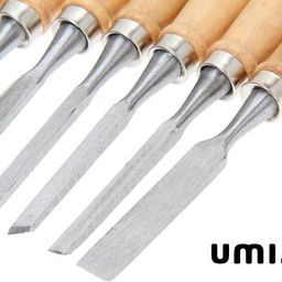 amazon brand - umi Amazon Brand – Umi 12 Piece Wood Carving Chisel Set nonsharp Woodworking Tools with Carrying Case Great for Beginners and Pros image 4