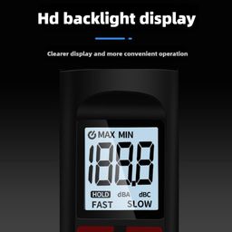 Decibel Meter - Accurate Sound Decibel Meter 30dB to 130dB, Portable Digital DB Meter with LCD Backlit Display, Fast/Slow Response, Maximum/Minimum Sound Level Meter for Home, Office, and Industry image 4