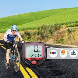 GBEX Bike Computer, Large LCD Digital Display with Backlight Waterproof Bicycle Bike Speedometer Sensitive Data Statistics Recording Cycling Odometer Multi Function image 3